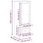 Aparador madera contrachapada blanco brillo 36x35,5x103,5 cm de vidaXL, Aparadores - Ref: Foro24-816306, Precio: 79,93 €, Des...