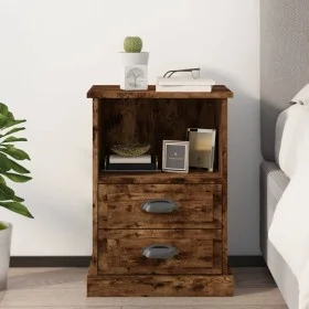 Nachttisch aus geräucherter Eiche, 43 x 36 x 60 cm von vidaXL, Nachttische - Ref: Foro24-816338, Preis: 64,57 €, Rabatt: %