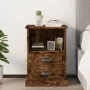 Nachttisch aus geräucherter Eiche, 43 x 36 x 60 cm von vidaXL, Nachttische - Ref: Foro24-816338, Preis: 64,57 €, Rabatt: %