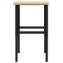 Banco de trabajo rectangular madera maciza 100x60x(73-99,5) cm