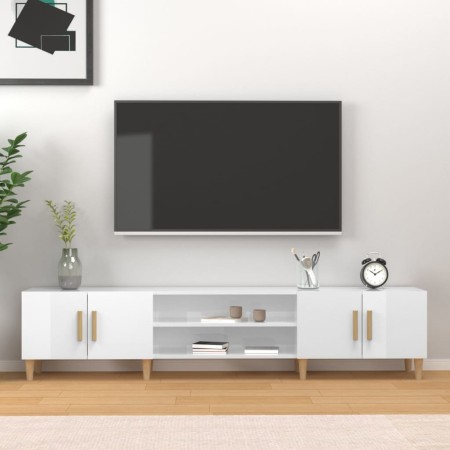 Hochglanzweißer TV-Schrank aus Sperrholz, 180 x 31,5 x 40 cm von vidaXL, TV-Möbel - Ref: Foro24-816258, Preis: 109,81 €, Raba...