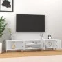 Mueble de TV madera contrachapada blanco brillo 180x31,5x40 cm de vidaXL, Muebles TV - Ref: Foro24-816258, Precio: 107,76 €, ...