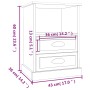 Nachttisch aus geräucherter Eiche, 43 x 36 x 60 cm von vidaXL, Nachttische - Ref: Foro24-816338, Preis: 65,59 €, Rabatt: %