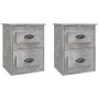 Wand-Nachttisch 2 Stk. Beton grau 41,5x36x53 cm von vidaXL, Nachttische - Ref: Foro24-816401, Preis: 78,73 €, Rabatt: %