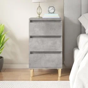 Mesita de noche madera contrachapada gris hormigón 40x35x70 cm by vidaXL, Nightstands - Ref: Foro24-819664, Price: 60,20 €, D...