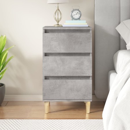 Mesita de noche madera contrachapada gris hormigón 40x35x70 cm de vidaXL, Mesitas de noche - Ref: Foro24-819664, Precio: 62,80 €