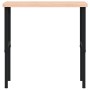 Banco de trabajo rectangular madera maciza 100x60x(73-99,5) cm