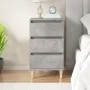 Mesita de noche madera contrachapada gris hormigón 40x35x70 cm de vidaXL, Mesitas de noche - Ref: Foro24-819664, Precio: 60,2...