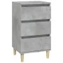 Mesita de noche madera contrachapada gris hormigón 40x35x70 cm de vidaXL, Mesitas de noche - Ref: Foro24-819664, Precio: 60,2...
