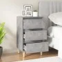Mesita de noche madera contrachapada gris hormigón 40x35x70 cm de vidaXL, Mesitas de noche - Ref: Foro24-819664, Precio: 60,2...