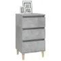 Mesita de noche madera contrachapada gris hormigón 40x35x70 cm de vidaXL, Mesitas de noche - Ref: Foro24-819664, Precio: 60,2...