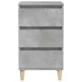 Mesita de noche madera contrachapada gris hormigón 40x35x70 cm de vidaXL, Mesitas de noche - Ref: Foro24-819664, Precio: 60,2...