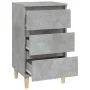 Mesita de noche madera contrachapada gris hormigón 40x35x70 cm de vidaXL, Mesitas de noche - Ref: Foro24-819664, Precio: 60,2...