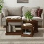 3 brown oak engineered wood coffee tables by vidaXL, Coffee table - Ref: Foro24-816495, Price: 66,99 €, Discount: %