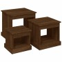 3 brown oak engineered wood coffee tables by vidaXL, Coffee table - Ref: Foro24-816495, Price: 67,80 €, Discount: %