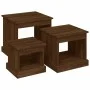 3 brown oak engineered wood coffee tables by vidaXL, Coffee table - Ref: Foro24-816495, Price: 66,99 €, Discount: %