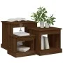 3 brown oak engineered wood coffee tables by vidaXL, Coffee table - Ref: Foro24-816495, Price: 66,99 €, Discount: %
