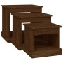 3 brown oak engineered wood coffee tables by vidaXL, Coffee table - Ref: Foro24-816495, Price: 67,80 €, Discount: %