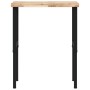 Banco de trabajo rectangular madera maciza 80x60x(73-99,5) cm