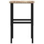 Banco de trabajo rectangular madera maciza 80x60x(73-99,5) cm
