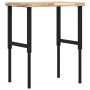 Banco de trabajo rectangular madera maciza 80x60x(73-99,5) cm