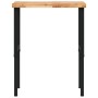Banco de trabajo rectangular madera maciza 80x60x(73-99,5) cm