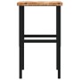 Banco de trabajo rectangular madera maciza 80x60x(73-99,5) cm