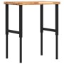 Banco de trabajo rectangular madera maciza 80x60x(73-99,5) cm