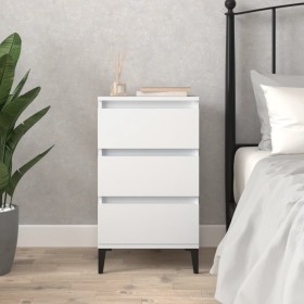 White plywood nightstand 40x35x70 cm by vidaXL, Nightstands - Ref: Foro24-819668, Price: 64,83 €, Discount: %
