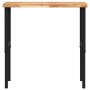 Banco de trabajo rectangular madera maciza 100x60x(73-99,5) cm