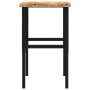 Banco de trabajo rectangular madera maciza 100x60x(73-99,5) cm
