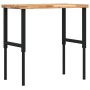 Banco de trabajo rectangular madera maciza 100x60x(73-99,5) cm