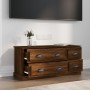 TV stand made of brown oak plywood, 100x35.5x45 cm by vidaXL, TV Furniture - Ref: Foro24-816455, Price: 102,15 €, Discount: %