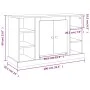Concrete gray plywood sideboard 100x35.5x60 cm by vidaXL, Sideboards - Ref: Foro24-816444, Price: 102,32 €, Discount: %