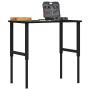 Banco de trabajo madera roble marrón oscuro 100x60x(71,5-98) cm