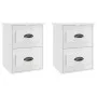 Wand-Nachttische 2 Stück glänzend weiß 41,5x36x53 cm von vidaXL, Nachttische - Ref: Foro24-816397, Preis: 65,62 €, Rabatt: %
