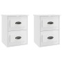Wand-Nachttische 2 Stück glänzend weiß 41,5x36x53 cm von vidaXL, Nachttische - Ref: Foro24-816397, Preis: 65,62 €, Rabatt: %