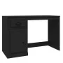 Black plywood desk with drawer 115x50x75 cm by vidaXL, Desks - Ref: Foro24-816473, Price: 96,05 €, Discount: %
