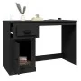 Black plywood desk with drawer 115x50x75 cm by vidaXL, Desks - Ref: Foro24-816473, Price: 96,05 €, Discount: %