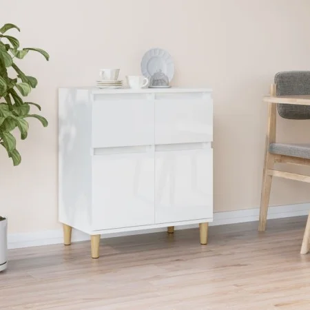 Aparador de madera contrachapada blanco brillante 60x35x70 cm de vidaXL, Aparadores - Ref: Foro24-819678, Precio: 68,07 €, De...