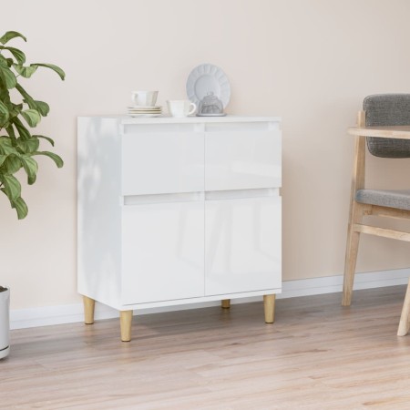 Hochglanzweißes Sperrholz-Sideboard 60x35x70 cm von vidaXL, Sideboards - Ref: Foro24-819678, Preis: 69,07 €, Rabatt: %