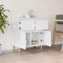 Aparador de madera contrachapada blanco brillante 60x35x70 cm de vidaXL, Aparadores - Ref: Foro24-819678, Precio: 68,07 €, De...