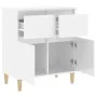 Aparador de madera contrachapada blanco brillante 60x35x70 cm de vidaXL, Aparadores - Ref: Foro24-819678, Precio: 68,07 €, De...