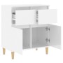 Hochglanzweißes Sperrholz-Sideboard 60x35x70 cm von vidaXL, Sideboards - Ref: Foro24-819678, Preis: 69,07 €, Rabatt: %