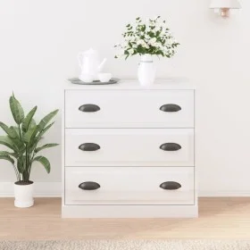 Hochglanzweißes Sperrholz-Sideboard 70 x 35,5 x 67,5 cm von vidaXL, Sideboards - Ref: Foro24-816226, Preis: 86,91 €, Rabatt: %