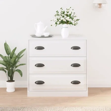 Glossy white plywood sideboard 70x35.5x67.5 cm by vidaXL, Sideboards - Ref: Foro24-816226, Price: 86,91 €, Discount: %