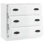 Aparador madera contrachapada blanco brillante 70x35,5x67,5 cm de vidaXL, Aparadores - Ref: Foro24-816226, Precio: 90,58 €, D...