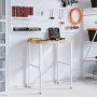Banco de trabajo rectangular madera maciza 80x60x(73-99,5) cm