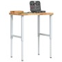 Banco de trabajo rectangular madera maciza 80x60x(73-99,5) cm