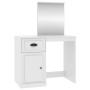 Tocador con espejo madera contrachapada blanco 90x50x132,5 cm de vidaXL, Tocadores para dormitorios - Ref: Foro24-816760, Pre...